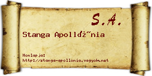 Stanga Apollónia névjegykártya